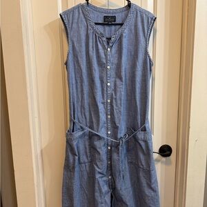 Lucky Brand Blue Sleeveless Denim Dress